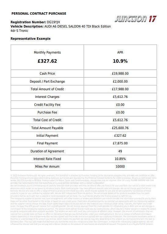 Used Audi A6 Black Edition 204 HP (150 kW) 2019 Blue Sedan