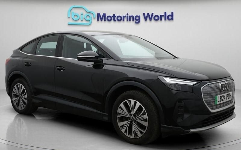 Black Used 2024 Audi Q4 Sportback e-tron Sport SUV | £29,100 (Good price) - Image 1/4