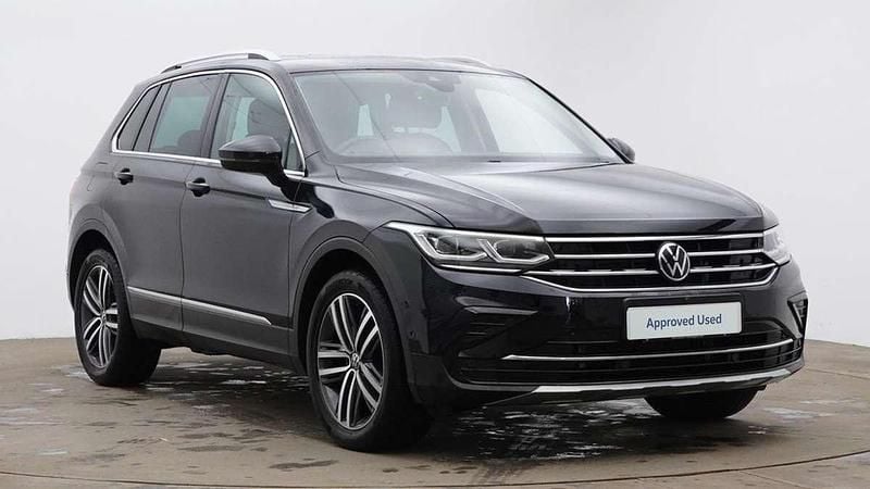 Black Used 2022 VW Tiguan Elegance SUV | £26,586 (Fair price) - Image 1/4