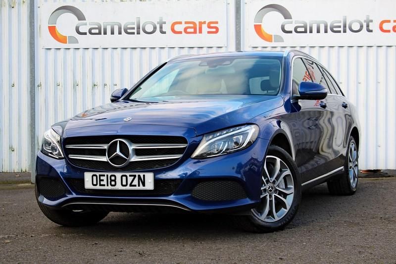 Blue Used 2018 Mercedes C350e Estate | £9,990 (Good price) - Image 1/4