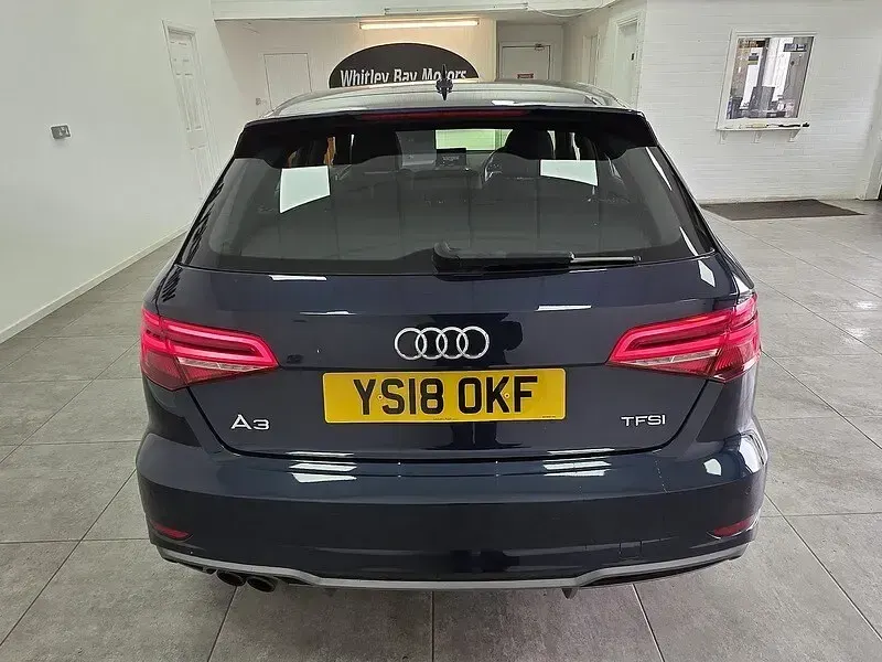 Used Audi A3 S-Line 150 HP (110 kW) 2018 Blue Sedan