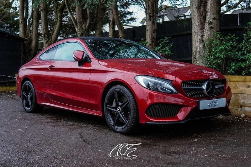 Used Mercedes C250 AMG Line Premium Plus 204 HP (150 kW) 2018 Red Coupe