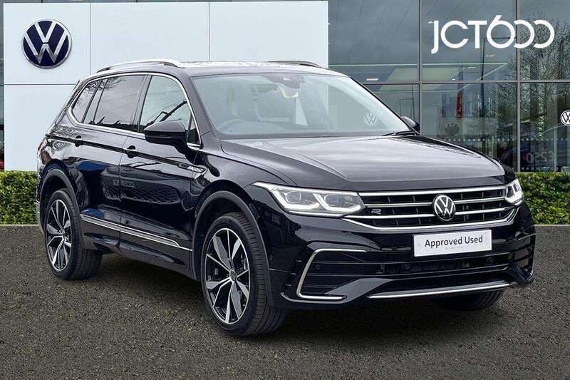 Black Used 2024 VW Tiguan Allspace R-line SUV | £37,576 (Expensive) - Image 1/4