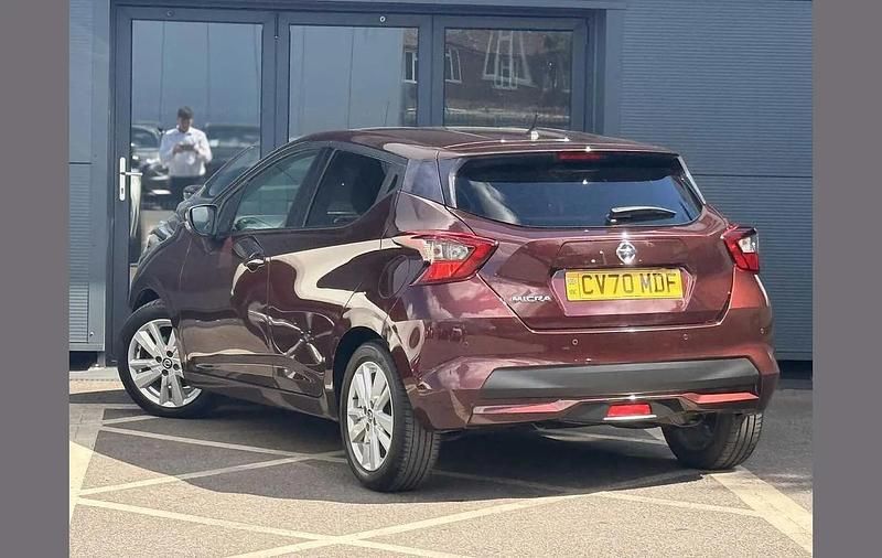 Begagnad Nissan Micra Acenta 99 HK (72 kW) 2020 Röd Halvkombi