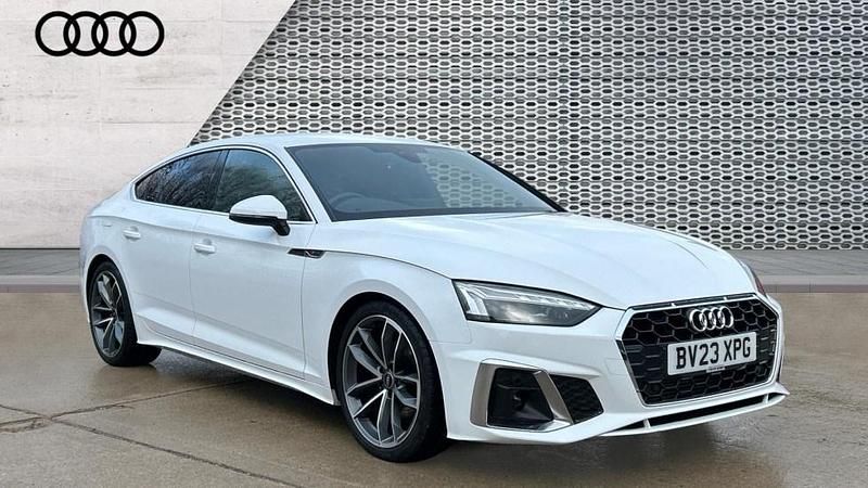 White Used 2023 Audi A5 S-Line Hatchback | £27,626 (Good price) - Image 1/4