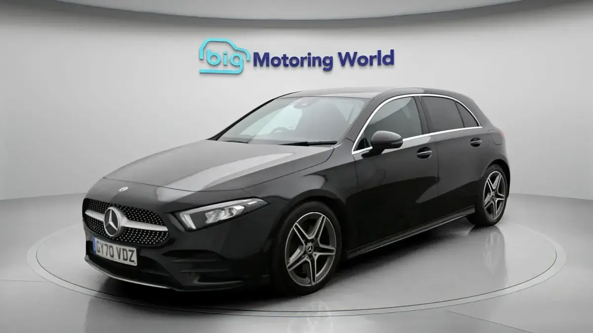 Used Mercedes A250 AMG line 224 HP (164 kW) 2020 Black Hatchback