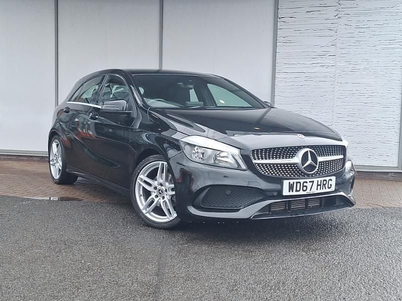 Used Mercedes A180 AMG line 109 HP (80 kW) 2018 Black Hatchback
