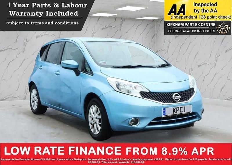 Used Nissan Note Acenta 80 HP (58 kW) 2014 Blue Hatchback