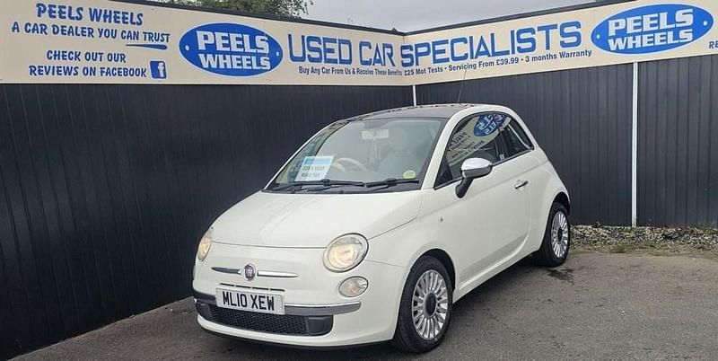 Used Fiat 500 Lounge 69 HP (50 kW) 2010 White Hatchback