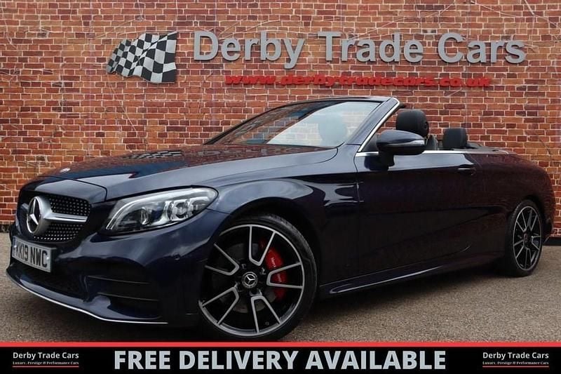 Blue Used 2019 Mercedes C300 AMG Line Premium Cabriolet | £21,000 (Fair price) - Image 1/4