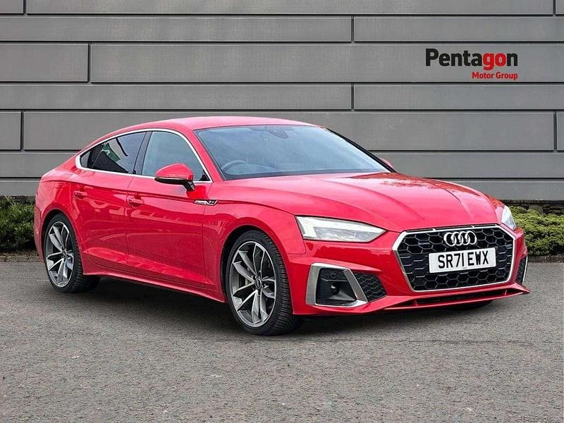 Red Used 2021 Audi A5 Sportback S-Line Hatchback | £25,195 (Fair price) - Image 1/4
