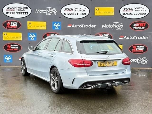 Used Mercedes C220 AMG line 170 HP (125 kW) 2018 Silver Estate