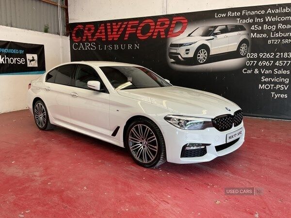 White Used 2017 BMW 520 M Sport Sedan | £17,995 (Fair price) - Image 1/4
