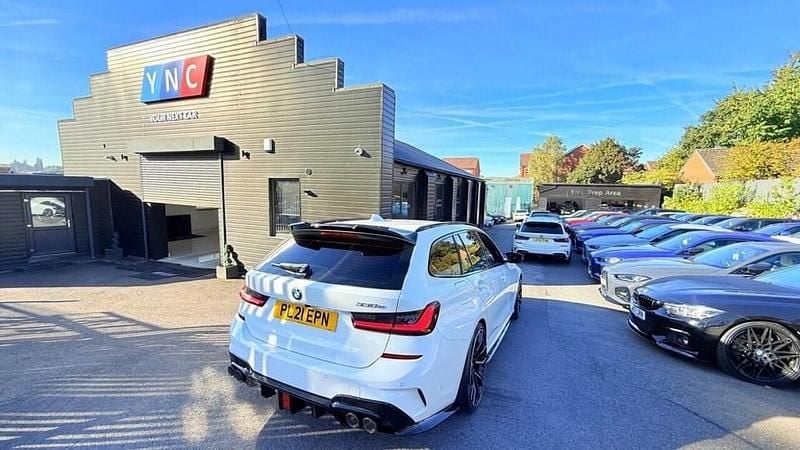 White Used 2021 BMW 330e M Sport Estate | £23,991 (Fair price) - Image 1/4