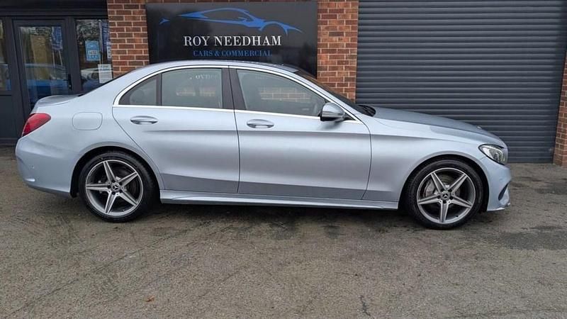 Used Mercedes C220 AMG line 170 HP (125 kW) 2018 Silver Sedan