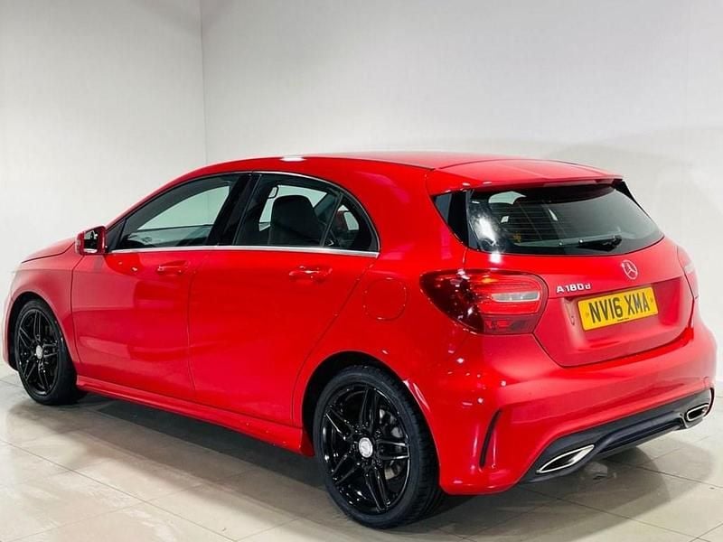 Used Mercedes A180 AMG line 109 HP (80 kW) 2016 Red Hatchback