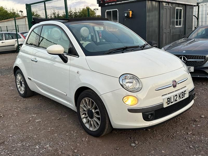 White Used 2012 Fiat 500 Lounge Cabriolet | £2,500 (Fair price) - Image 1/4