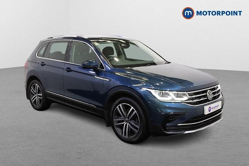 Blue Used 2021 VW Tiguan Elegance SUV | £22,149 (Fair price) - Image 1/4