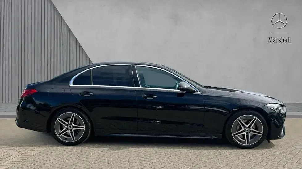 Used Mercedes C200 AMG line 204 HP (150 kW) 2025 Obsidian black metallic
