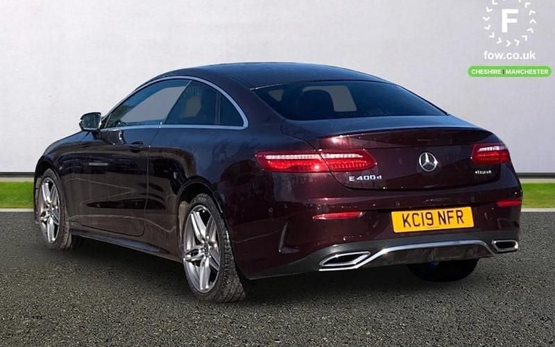 Used Mercedes E400 AMG line 340 HP (250 kW) 2019 Red Coupe