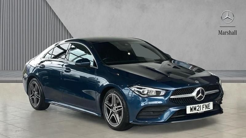 Used Mercedes CLA180 AMG line 136 HP (100 kW) 2021 Blue Sedan