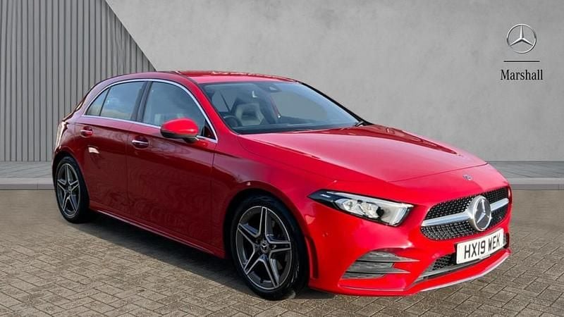 Used Mercedes A200 AMG Line Premium 163 HP (119 kW) 2019 Jupiter red