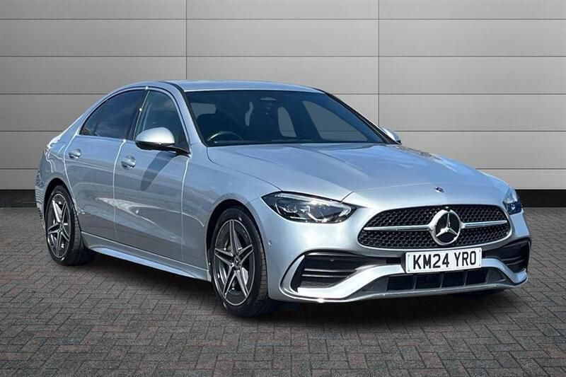 High tech silver Used 2024 Mercedes C200 AMG line Sedan | £33,595 (A bit pricey) - Image 1/4