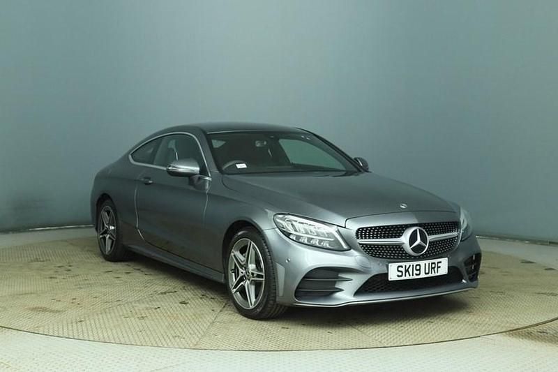 Used Mercedes C180 AMG line 156 HP (114 kW) 2019 Grey Coupe
