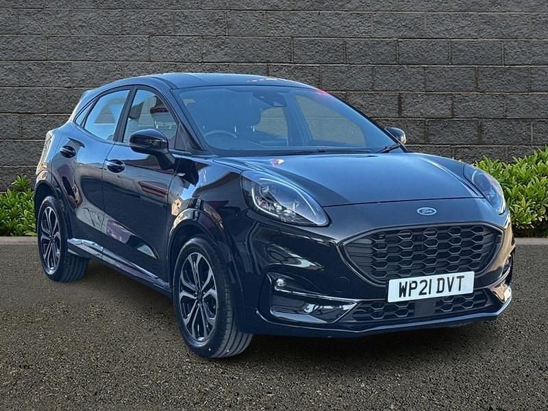 Black Used 2021 Ford Puma Gen-E ST-Line SUV | £13,595 (Fair price) - Image 1/4