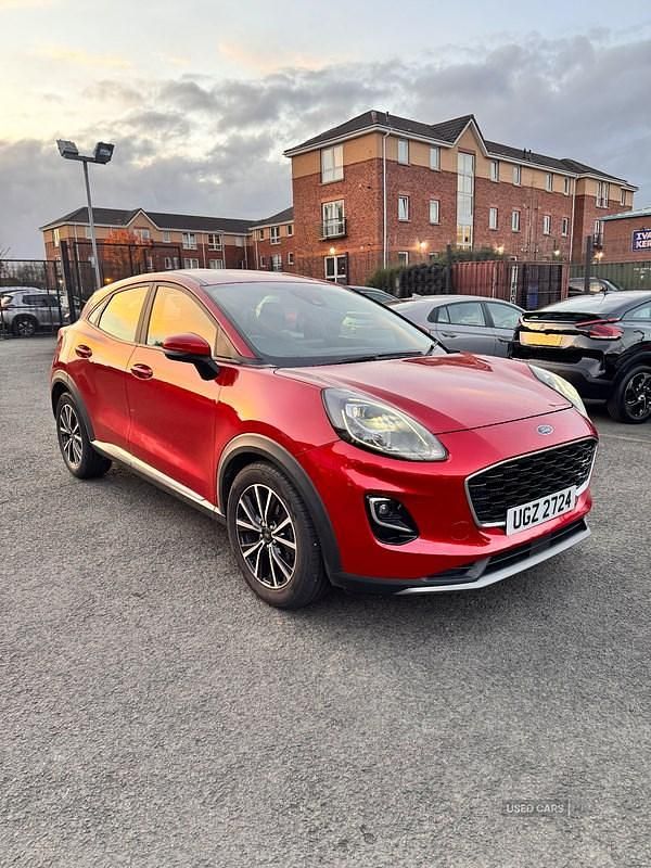Red Used 2021 Ford Puma Titanium Hatchback | £11,495 (Good price) - Image 1/4
