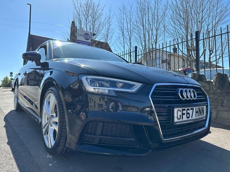 Black Used 2017 Audi A3 S-Line Hatchback | £8,995 (Good price) - Image 1/4