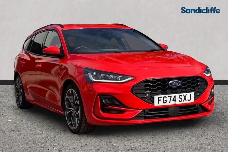 Red Used 2024 Ford Focus ST-Line X Estate | £20,811 (A bit pricey) - Image 1/4