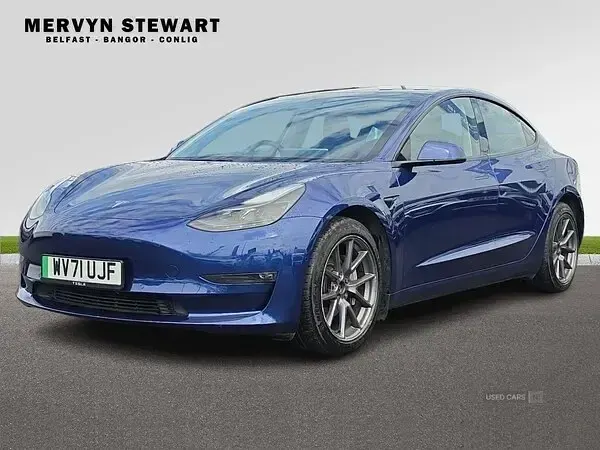 Used Tesla Model 3 Long Range AWD 366 kW (498 HP) 2021 Blue Sedan