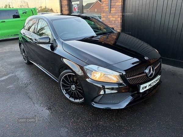 Black Used 2018 Mercedes A180 AMG line Hatchback | £9,495 (A bit pricey) - Image 1/4