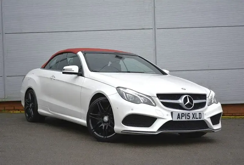 Used Mercedes E400 AMG line 333 HP (244 kW) 2015 Diamond white Cabriolet