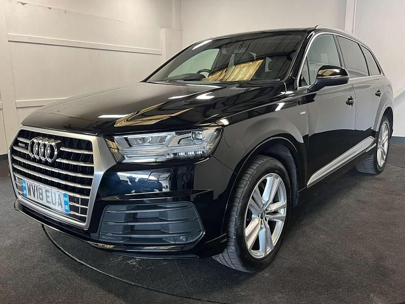 Black Used 2018 Audi Q7 S-Line SUV | £23,750 (Good price) - Image 1/4