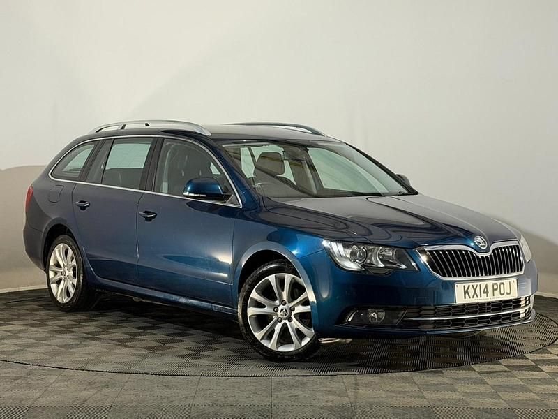 Blue Used 2014 Skoda Superb SE Estate | £5,995 (Good price) - Image 1/4