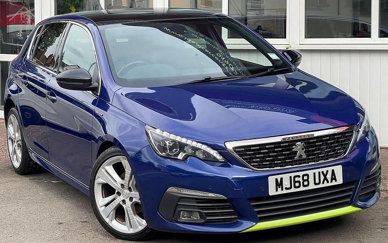 Used Peugeot 308 GT-line 130 HP (95 kW) 2018 Blue Hatchback