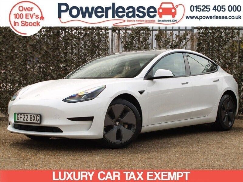 White Used 2022 Tesla Model 3 Standard Range Plus Sedan | £16,479 (Good price) - Image 1/4