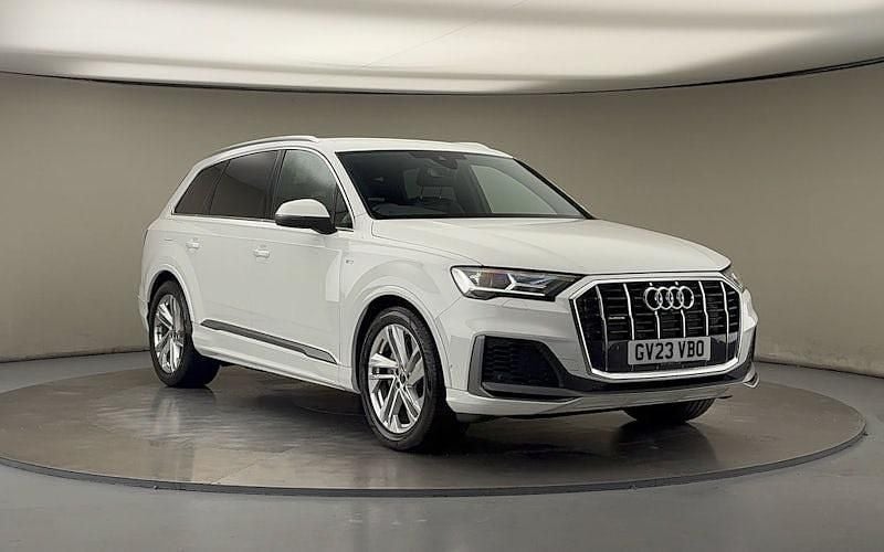 White Used 2023 Audi Q7 S-Line SUV | £39,650 (Good price) - Image 1/4