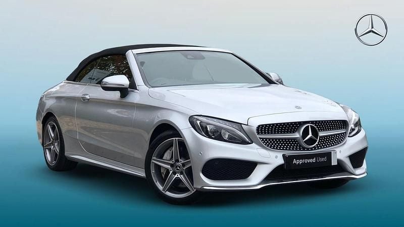 Silver Used 2017 Mercedes C250 AMG Line Premium Plus Cabriolet | £19,995 (Fair price) - Image 1/4