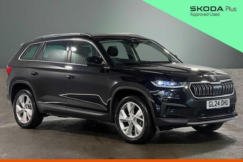 Black magic pearl effect Used 2024 Skoda Kodiaq SE L Executive SUV | £28,999 (Fair price) - Image 1/4