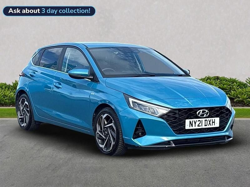 Turquoise Used 2021 Hyundai i20 Premium Hatchback | £12,383 (Fair price) - Image 1/4