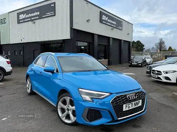 Used Audi A3 e-tron S-Line 2021 Blue Hatchback