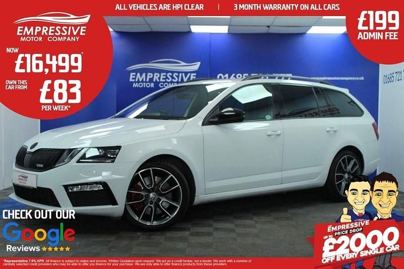 White Used 2019 Skoda Octavia vRS Estate | £16,499 (Fair price) - Image 1/4