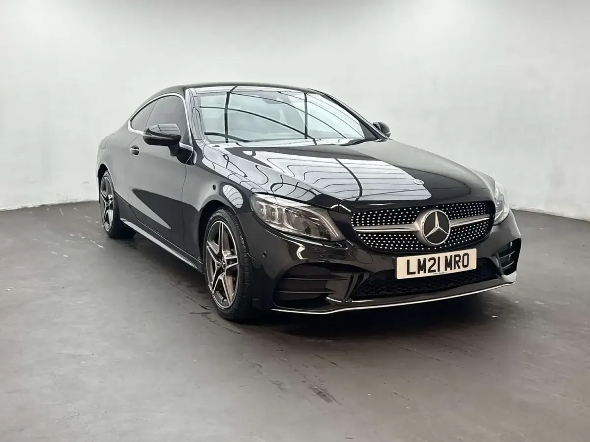 Used Mercedes C200 AMG line 184 HP (135 kW) 2021 Black Coupe
