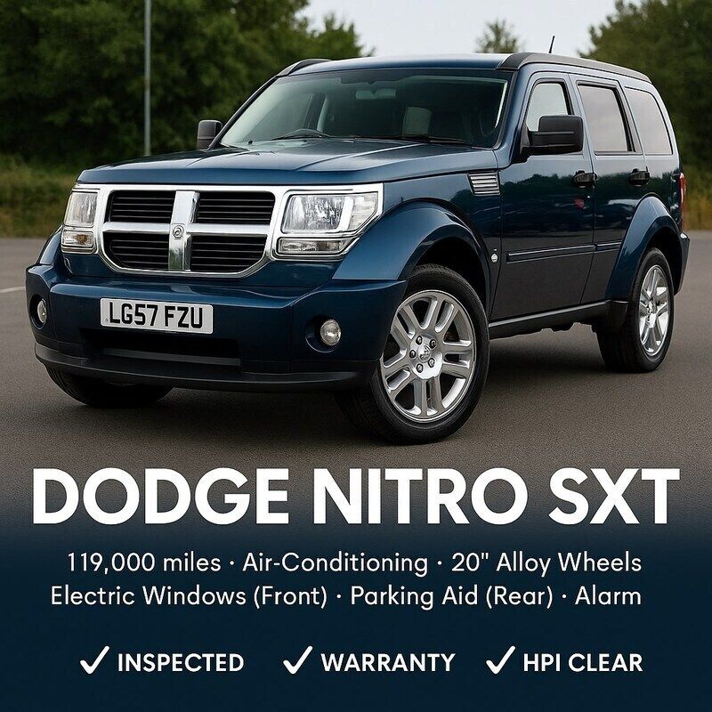 Blue Used 2008 Dodge Nitro SXT SUV | £2,695 - Image 1/4
