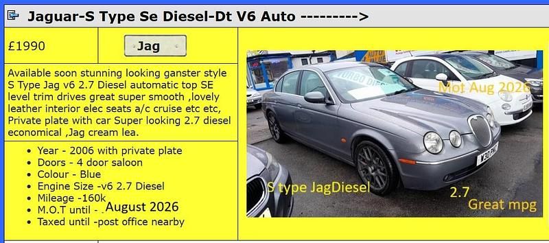 Grey Used 2006 Jaguar S-Type SE Sedan | £1,790 - Image 1/4