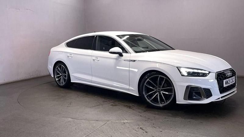 White Used 2021 Audi A5 Sportback S-Line Hatchback | £23,499 (Fair price) - Image 1/4