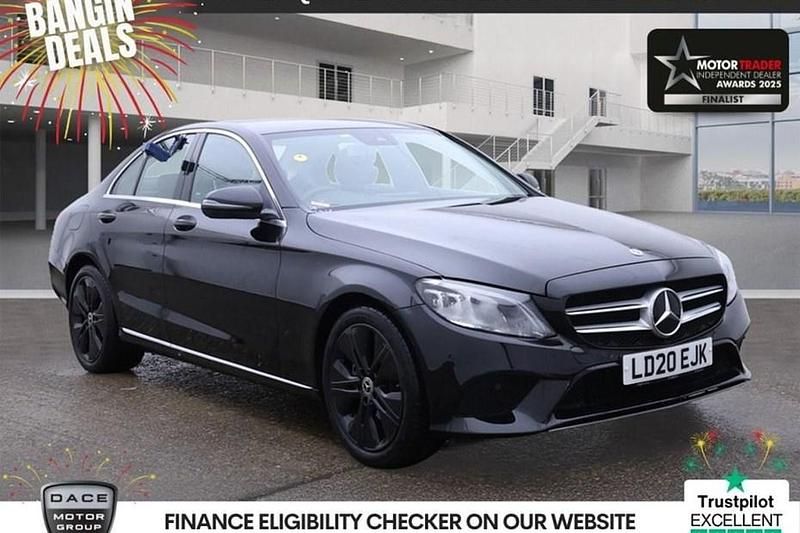 Black Used 2020 Mercedes C200 Sedan | £17,890 (Good price) - Image 1/1